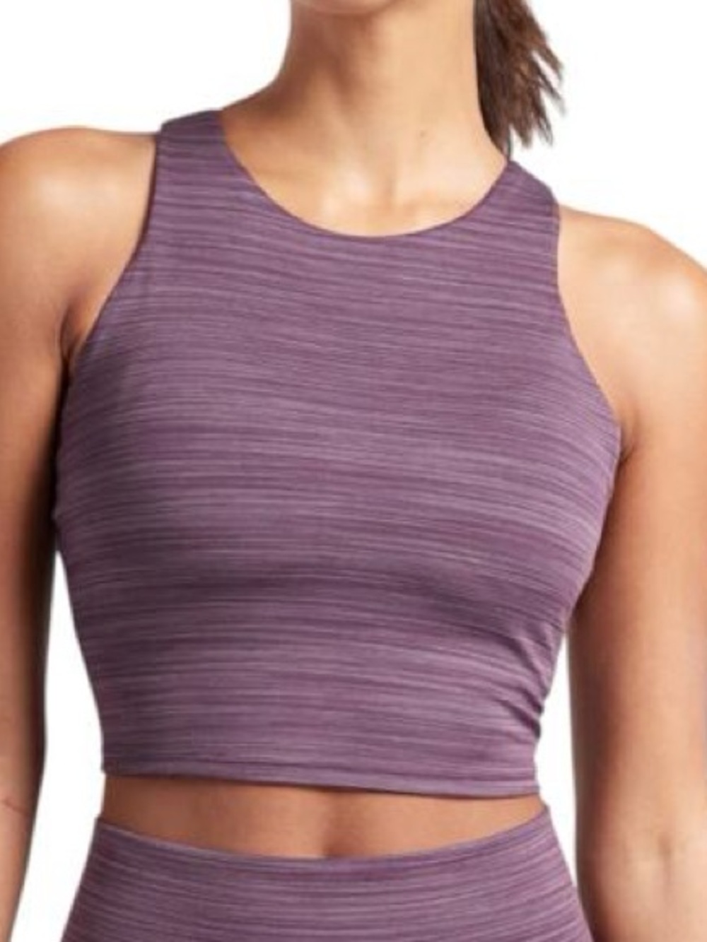 Athleta Purple Conscious Crop Sports Bra Tank Medium